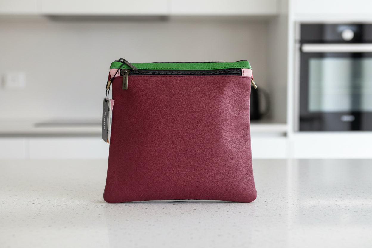 Maroon handbag  side 2