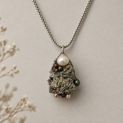 Pyrite Small Statement Pendant