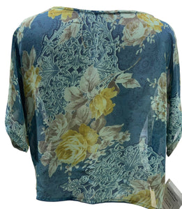 sariKNOTsari  PRG5772 Sheer Avatar Pure Silk Boxy Top