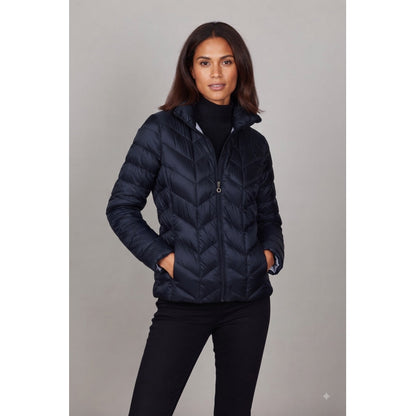 JUNGE Daisy Short Light Down Jacket Navy - Front