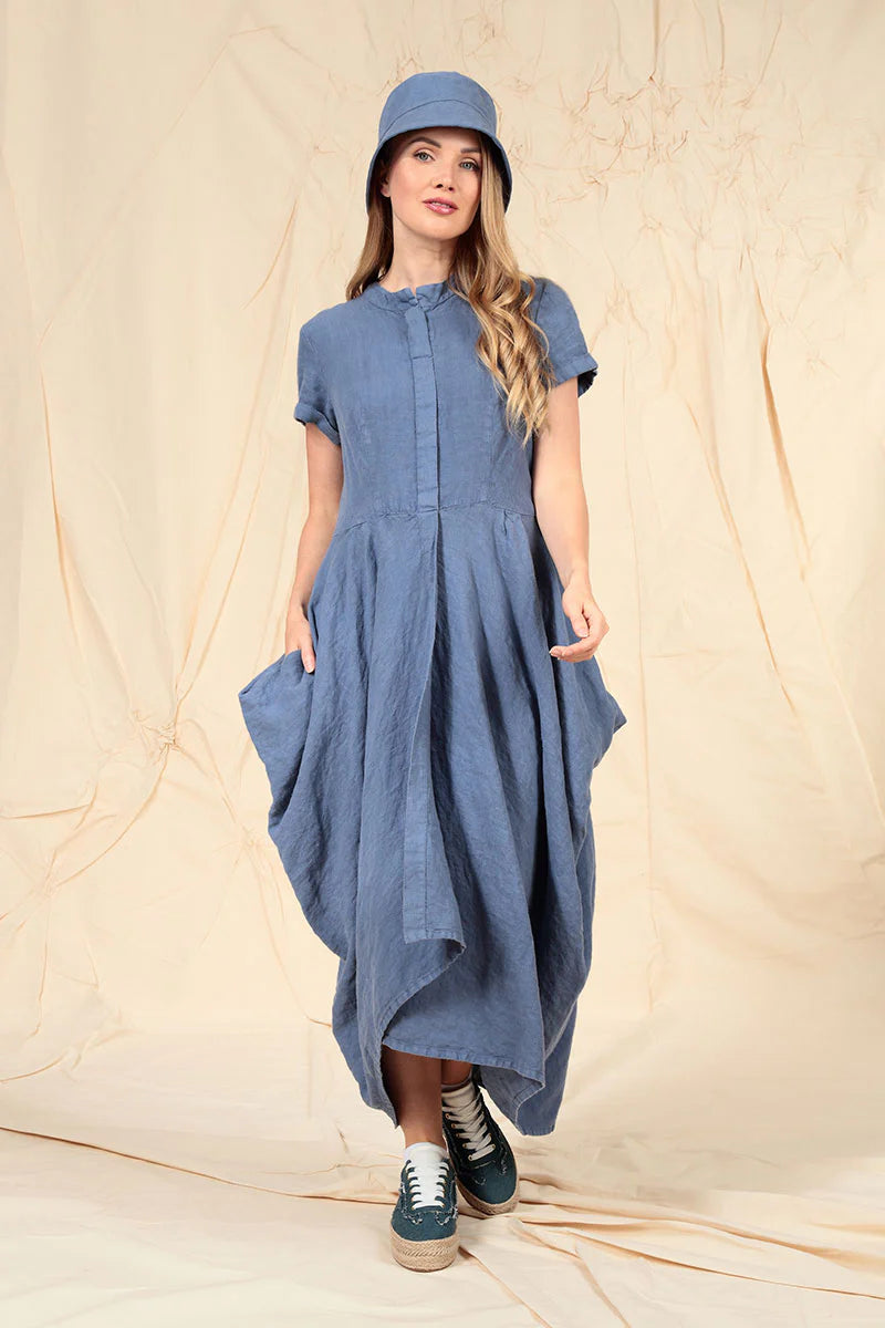 GRIZAS - LONG DRAPE HEM DRESS
