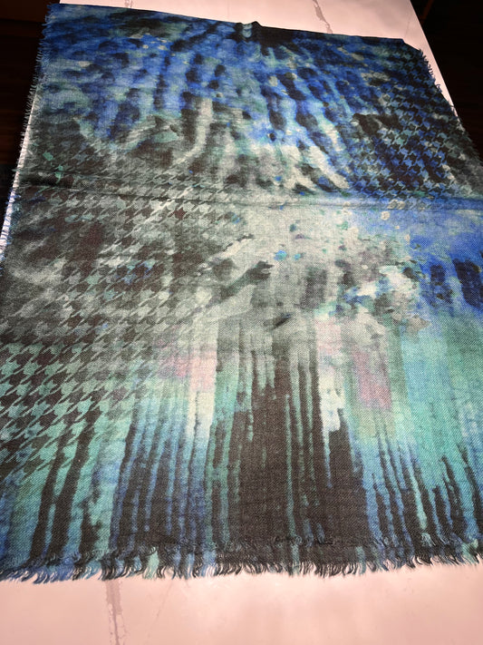 RADIANCE - DIGITAL WOOL & SILK WOVEN SCARF