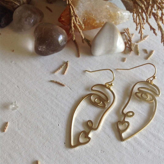 PIKA AND BEAR - GILOT ABSTRACT FACE EARRINGS