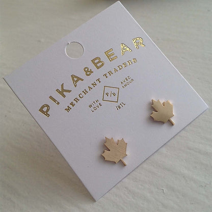 Maple Leaf Stud Earrings - Suttles & Seawinds