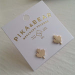 Load image into Gallery viewer, PIKA AND BEAR - MAPLE LEAF STUD EARINGS
