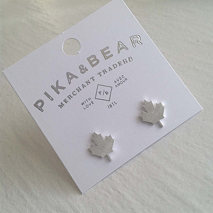 Maple Leaf Stud Earrings - Suttles & Seawinds