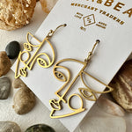 Load image into Gallery viewer, PIKA AND BEAR -KLEE GEOMETRIC FACE EARRINGS
