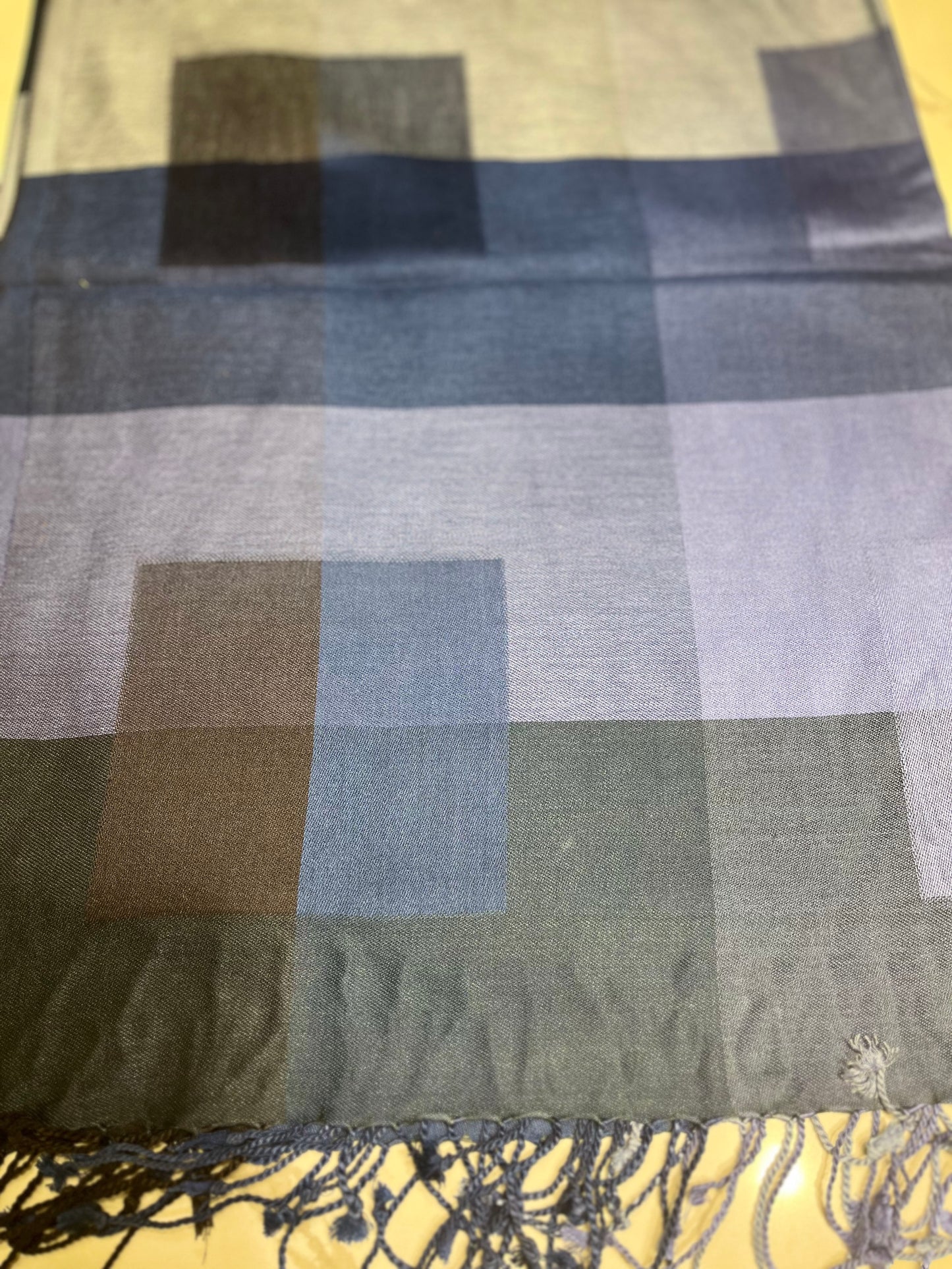 Digital Checkered Silk Scarf