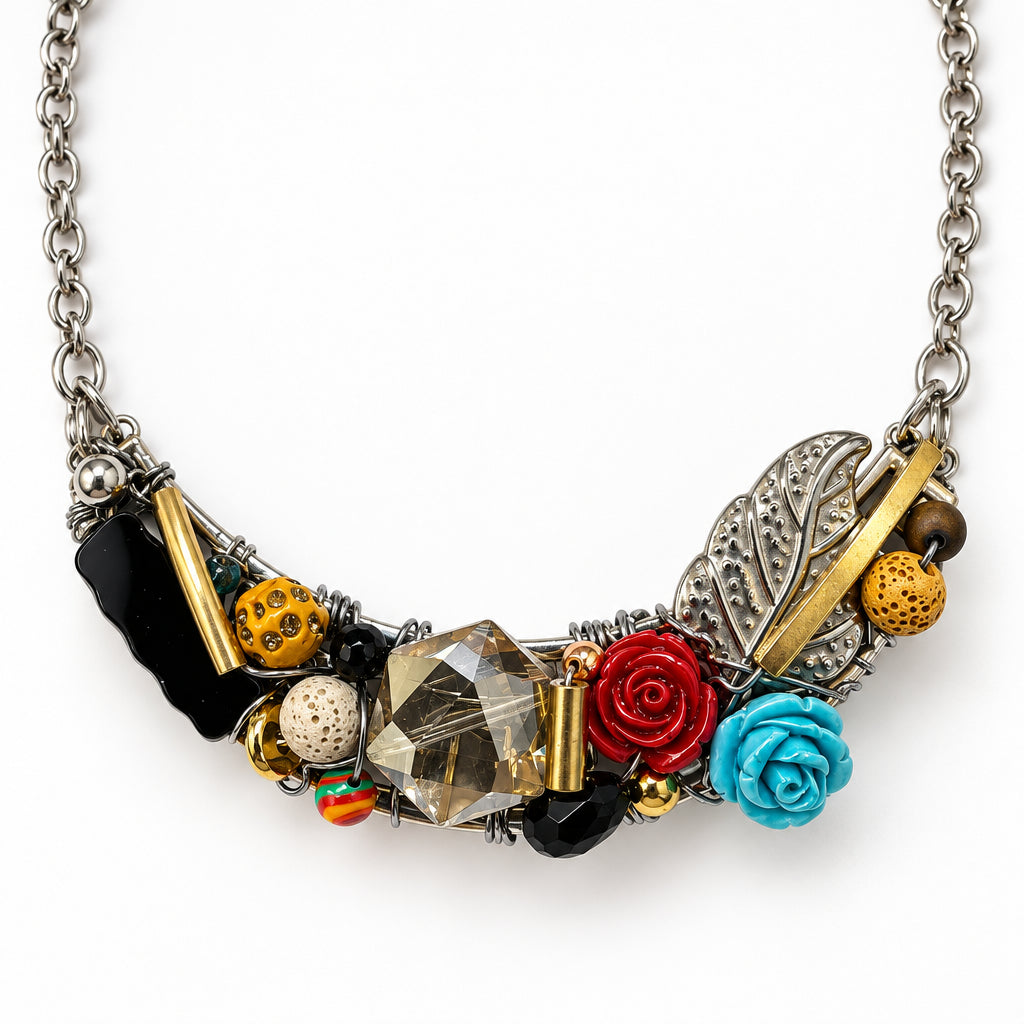 Frida Khalo Statement Cresent Necklace