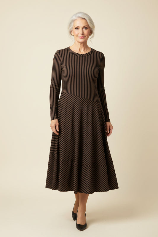 Cotton Stripe Jersey Dress