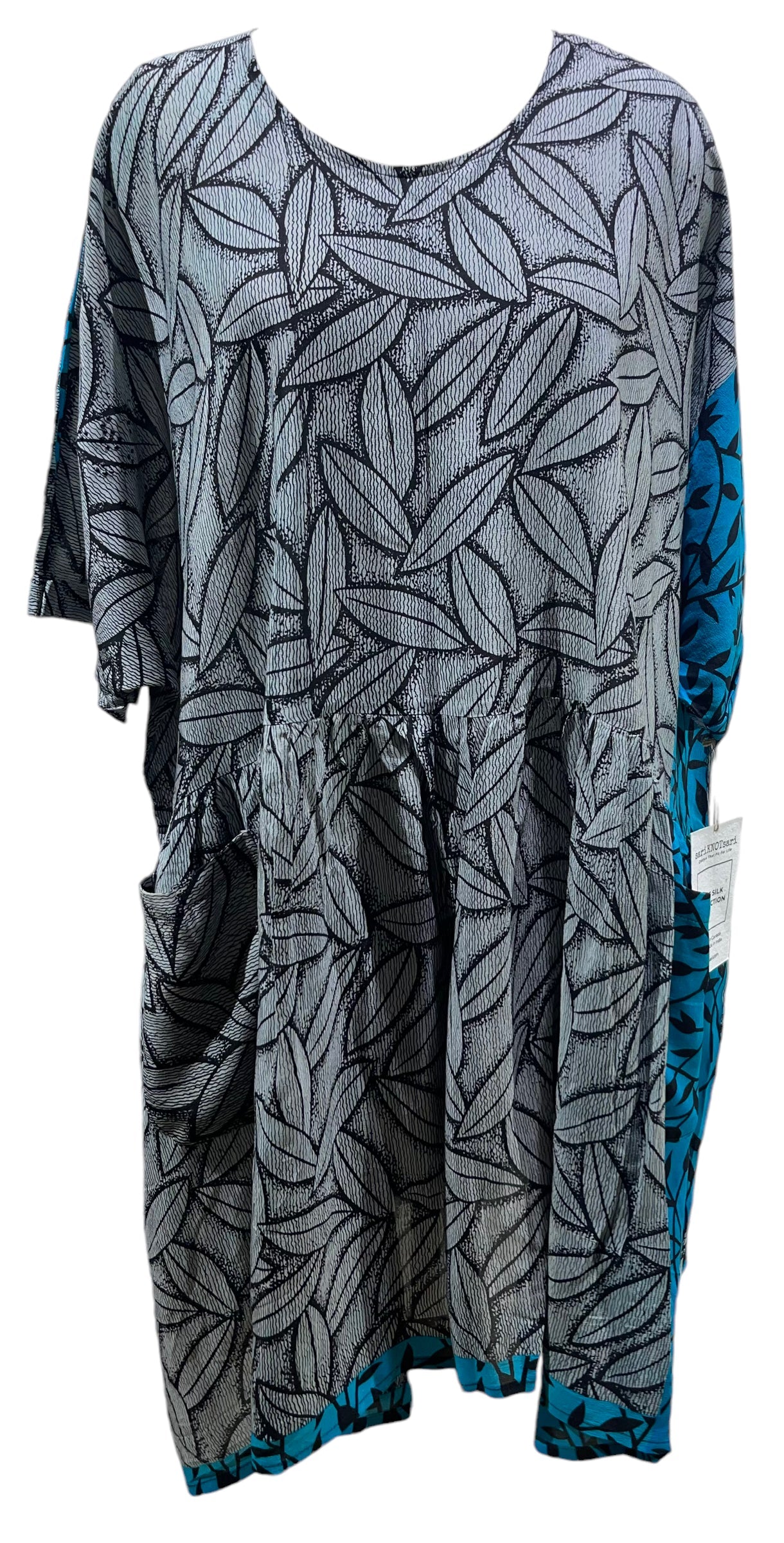 sariKNOTsari  PRC5587 Avatar Pure Silk Boxy Babydoll Dress