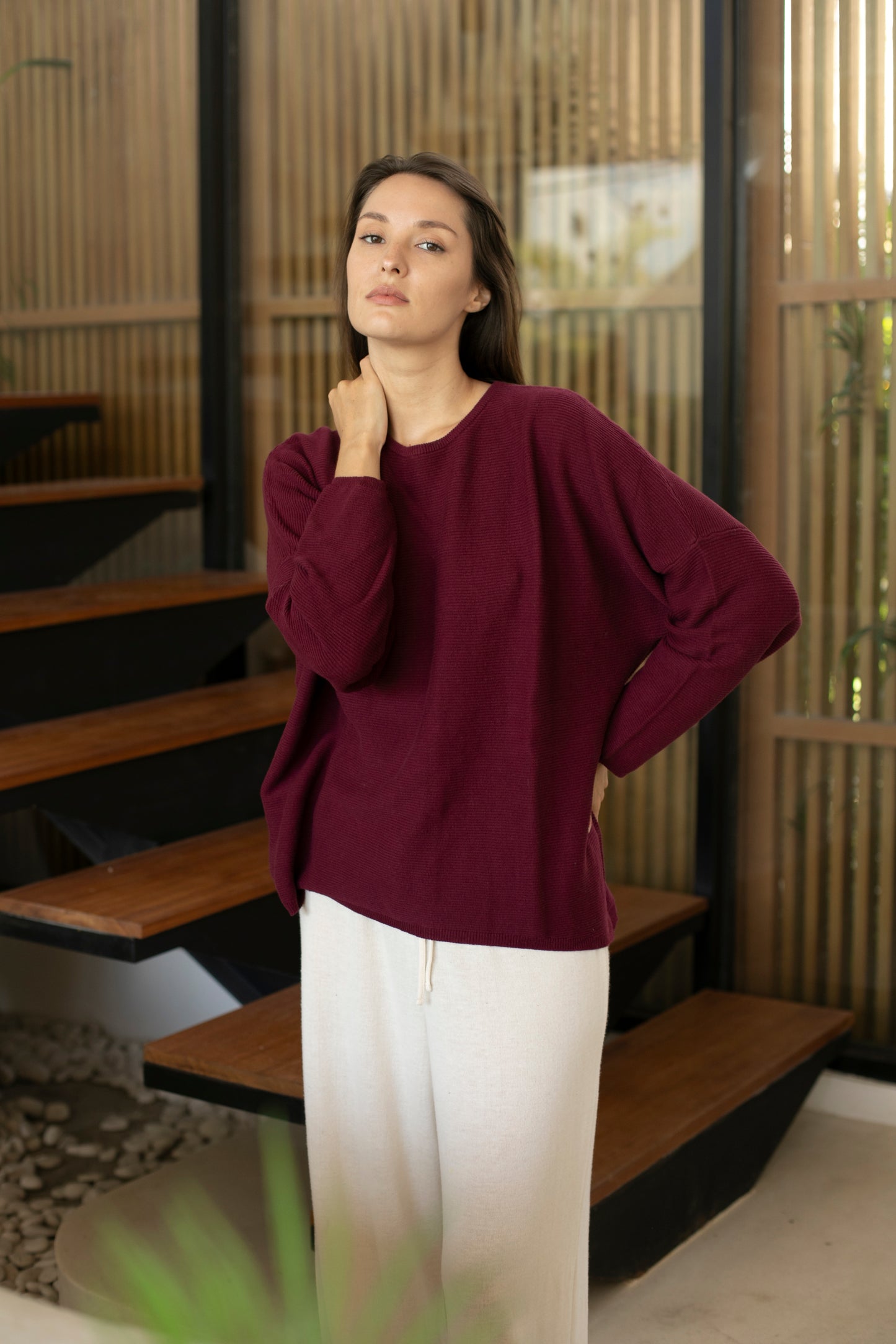 Sara Easy Rib Crew Sweater