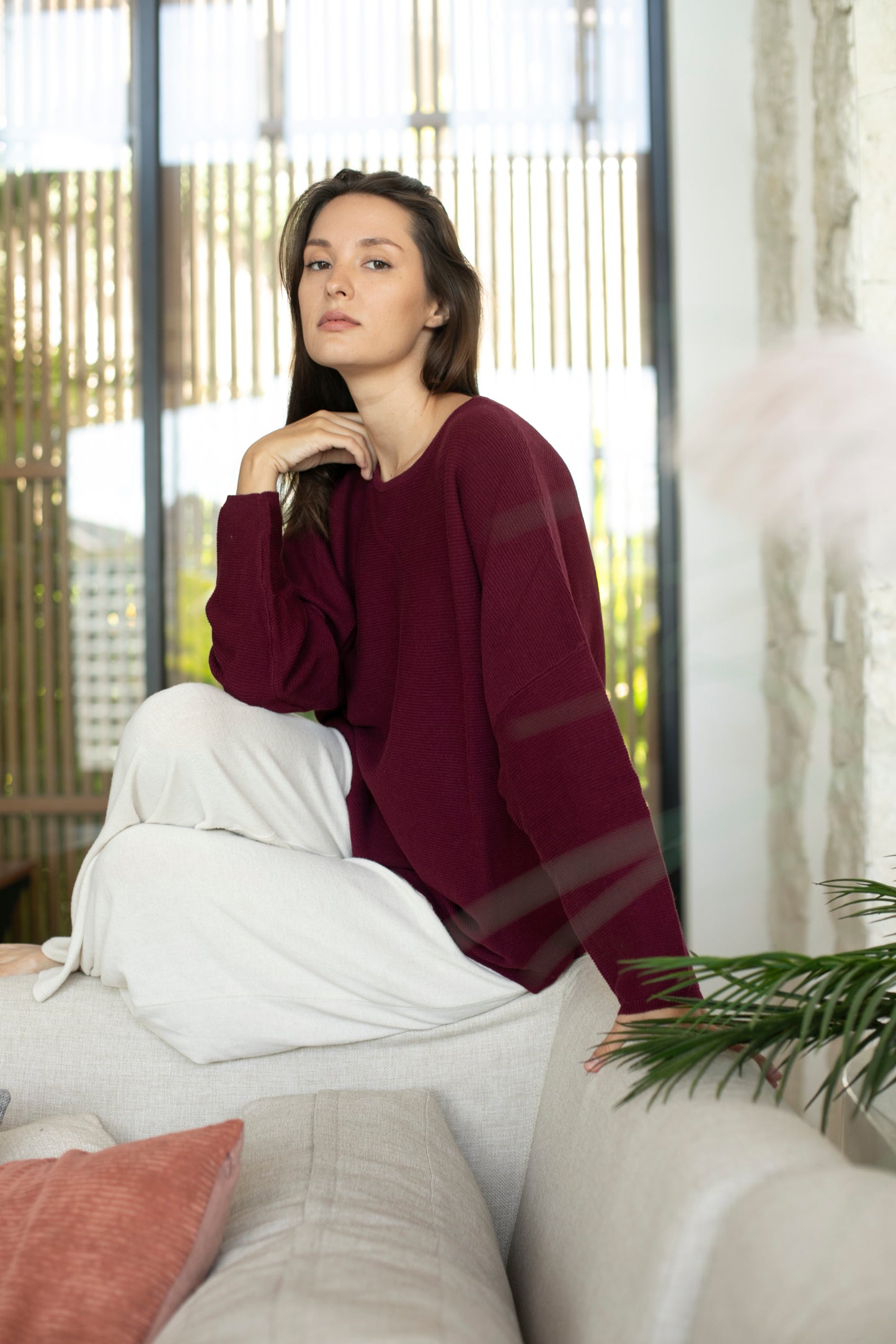 Sara Easy Rib Crew Sweater