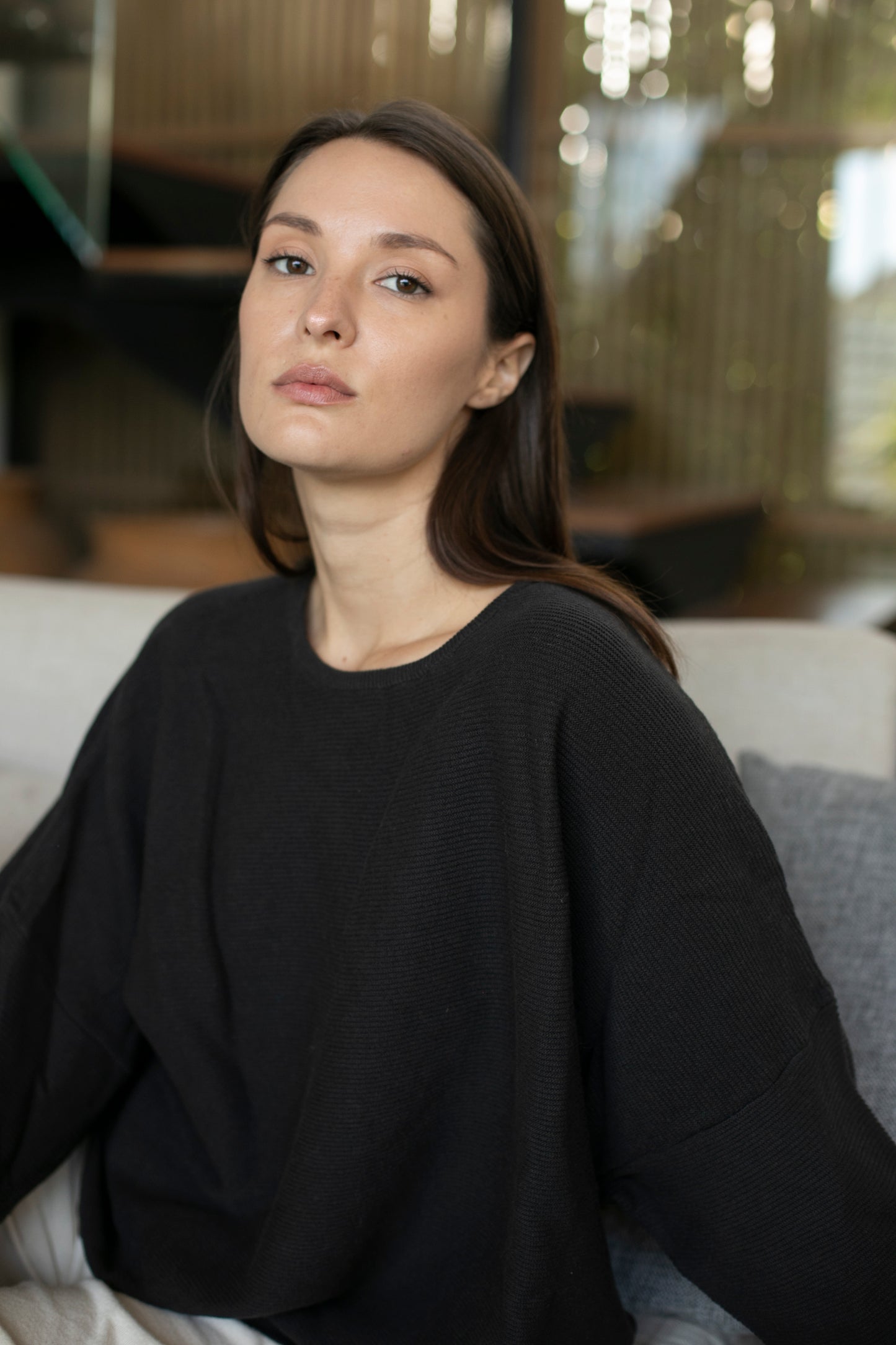 Sara Easy Rib Crew Sweater