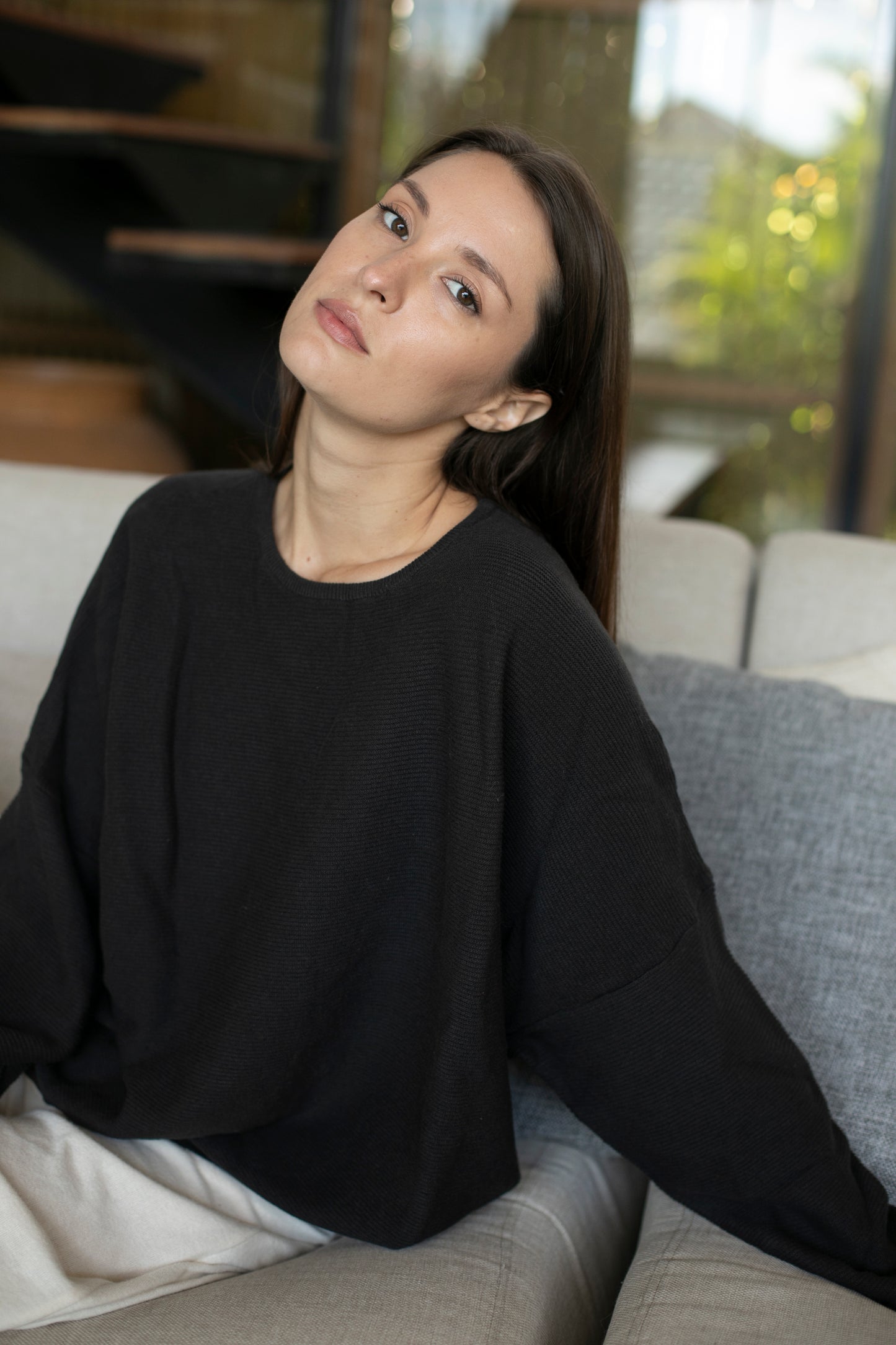Sara Easy Rib Crew Sweater