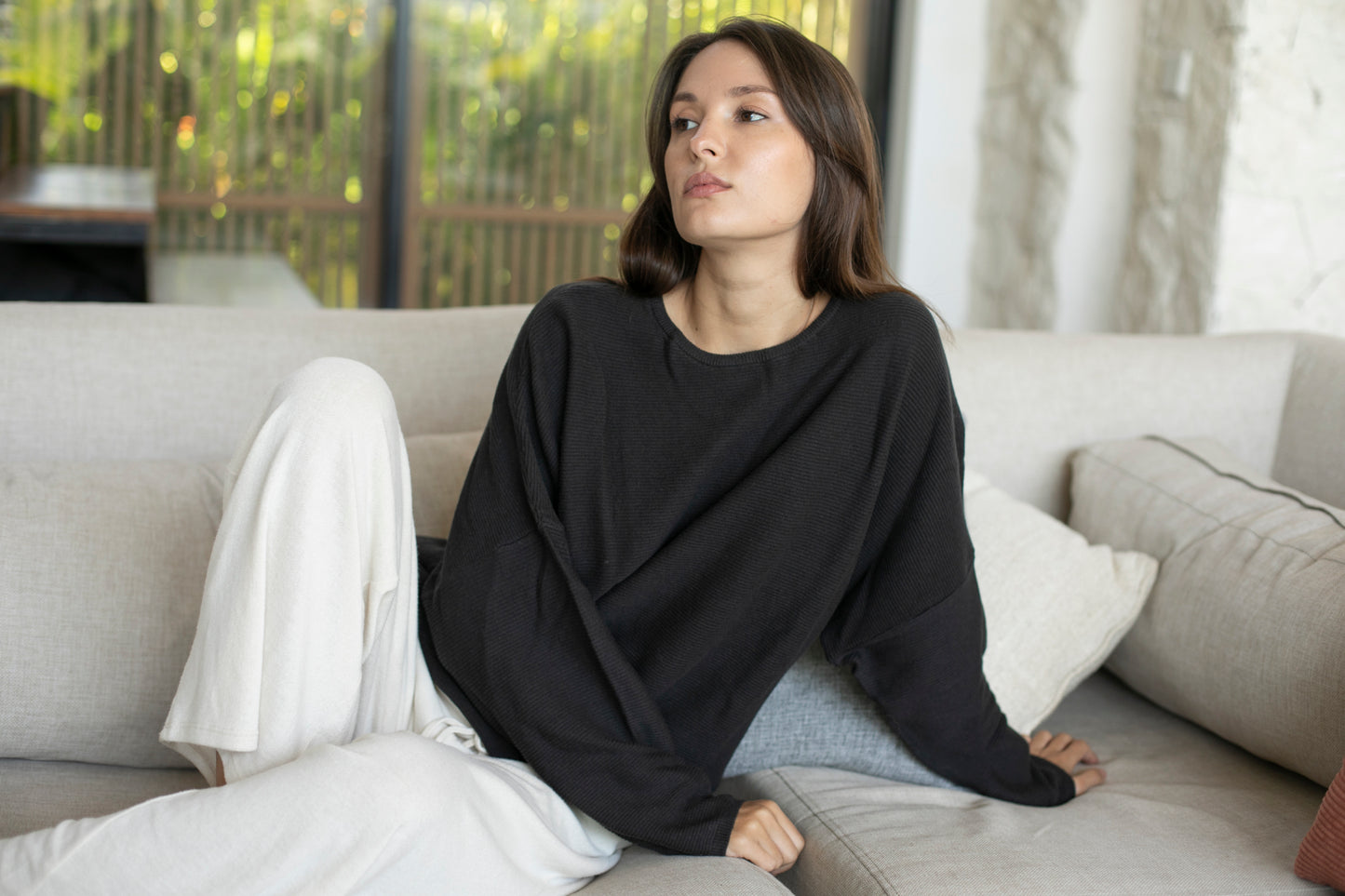 Sara Easy Rib Crew Sweater
