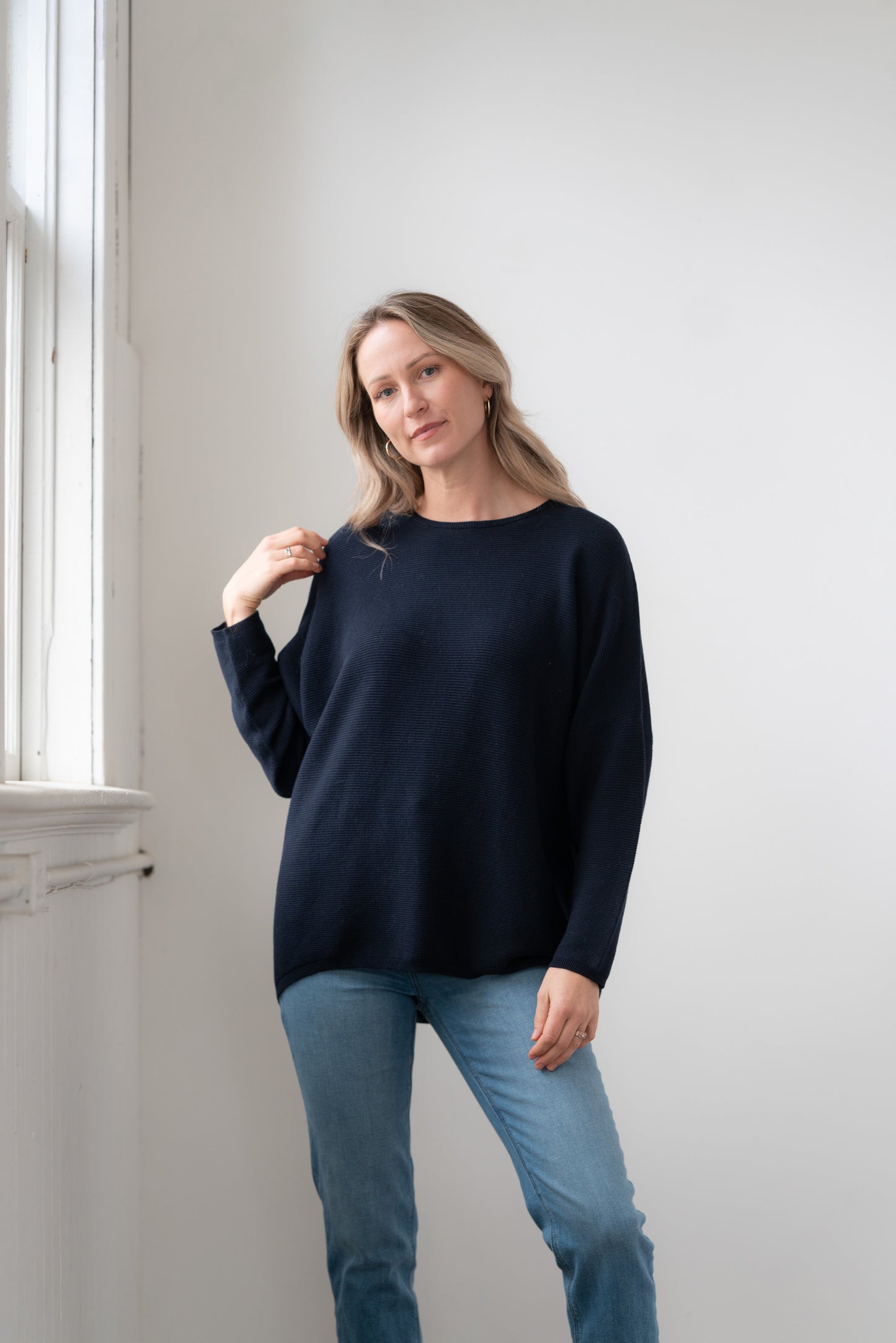 Sara Easy Rib Crew Sweater