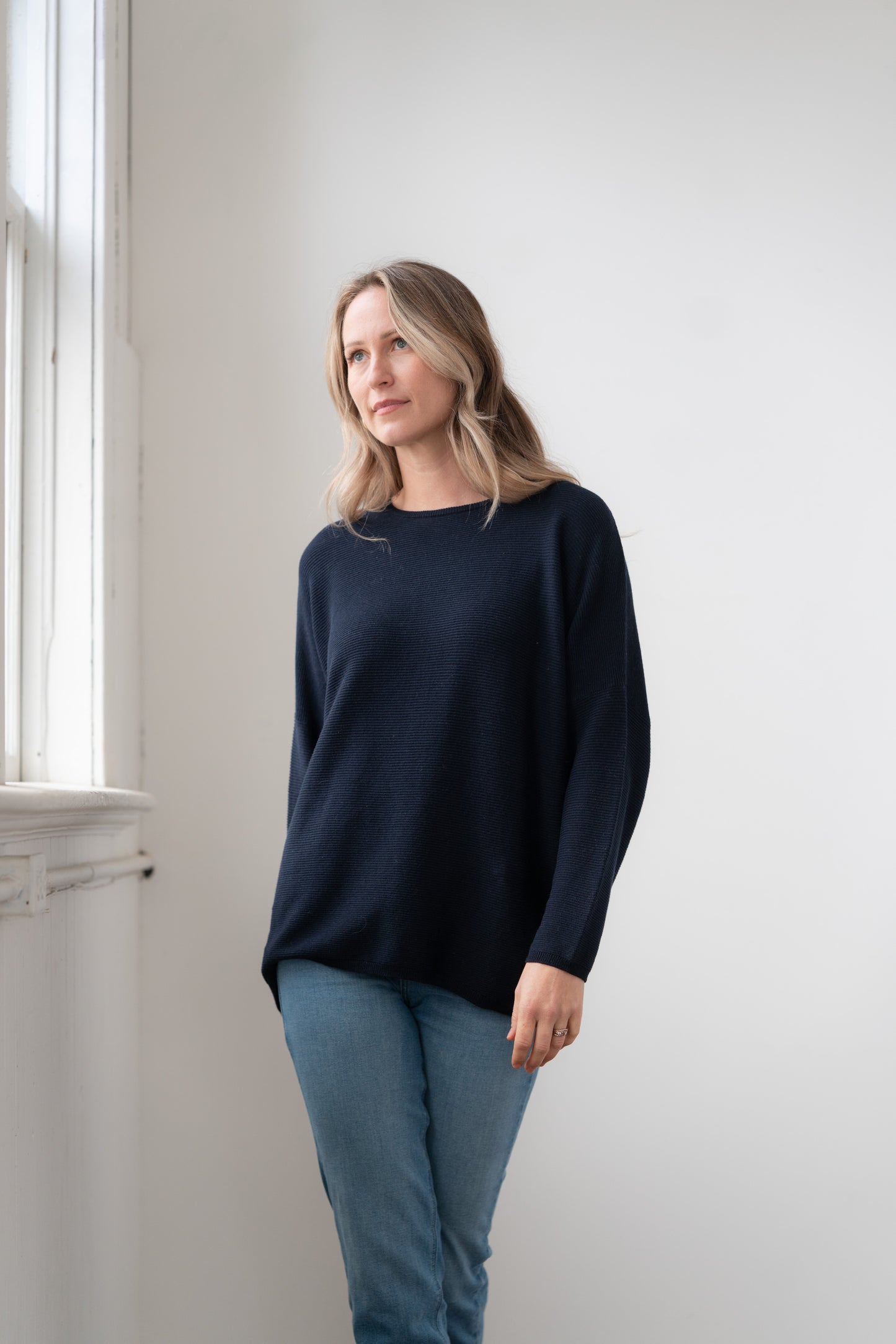Sara Easy Rib Crew Sweater