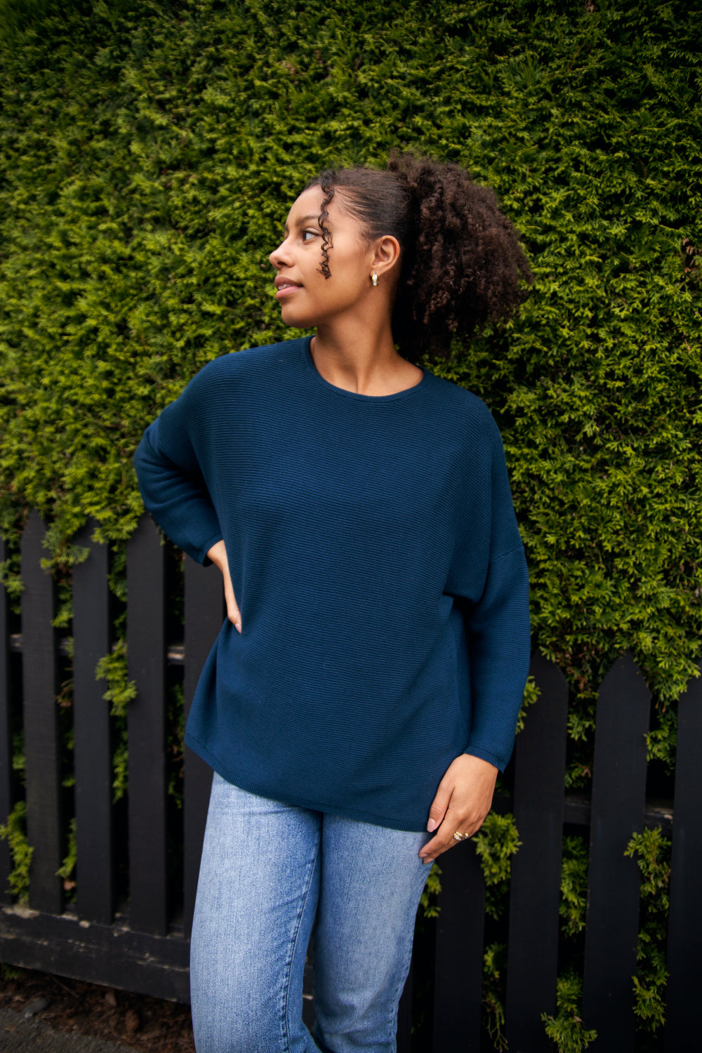 Sara Easy Rib Crew Sweater