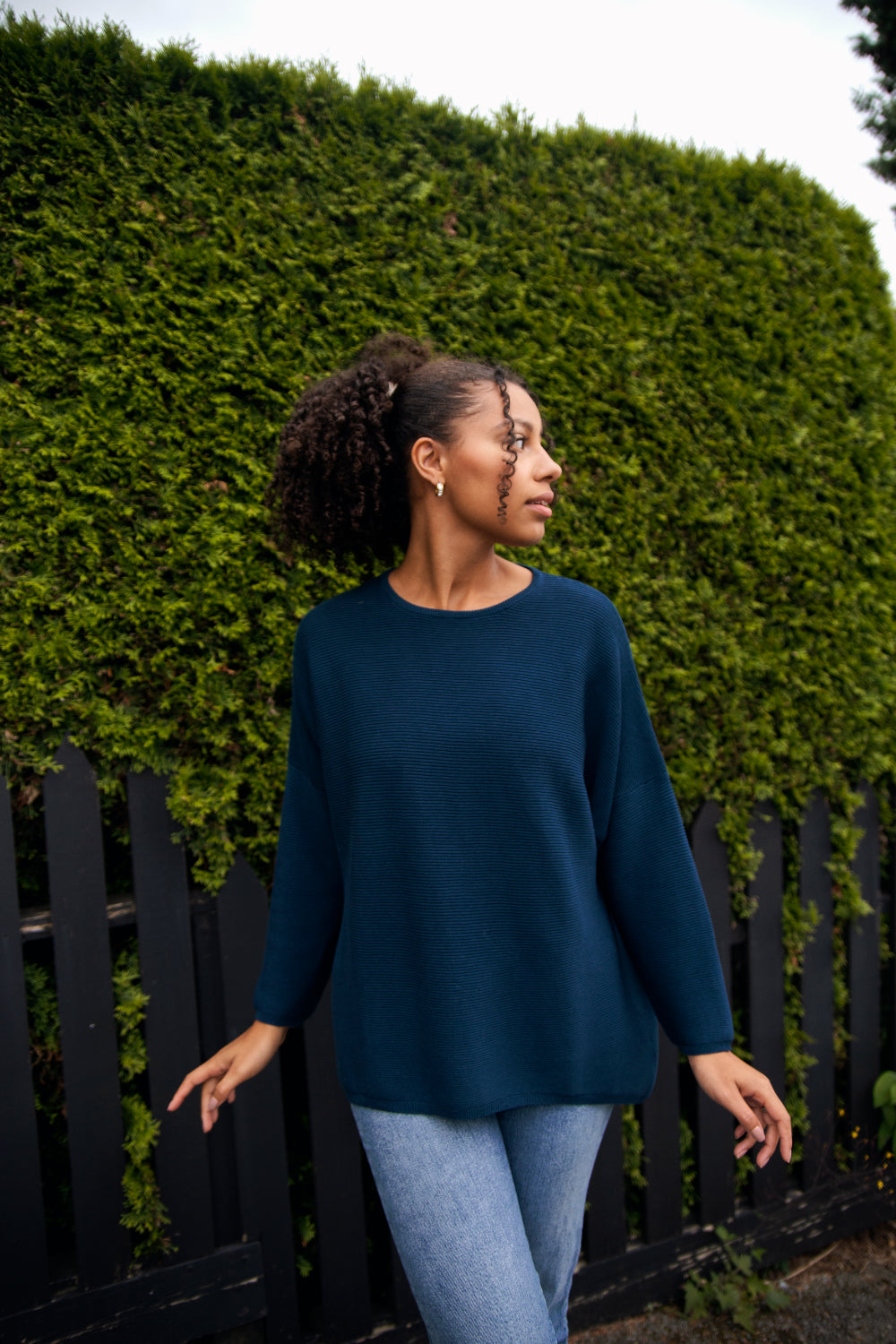 Sara Easy Rib Crew Sweater