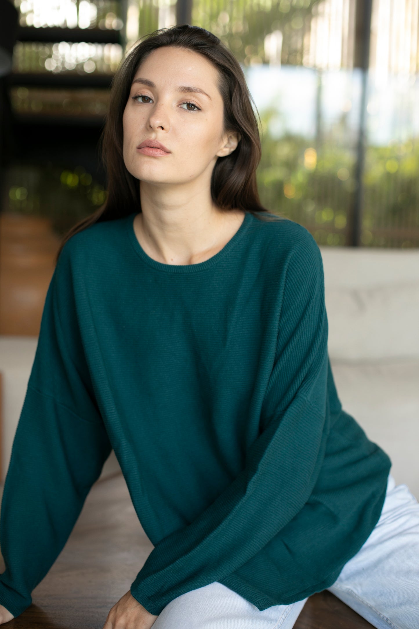Sara Easy Rib Crew Sweater