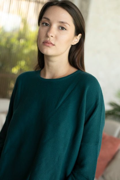 Sara Easy Rib Crew Sweater
