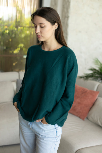 Sara Easy Rib Crew Sweater