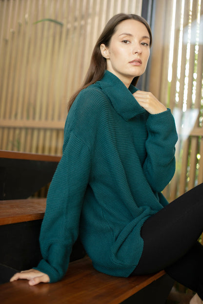 Eco Dog Walker Sweater pacific teal - detail