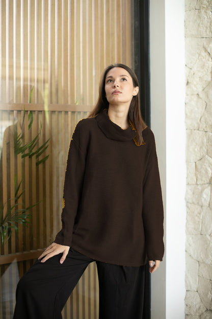Eco Dog Walker Sweater ground coffee - side