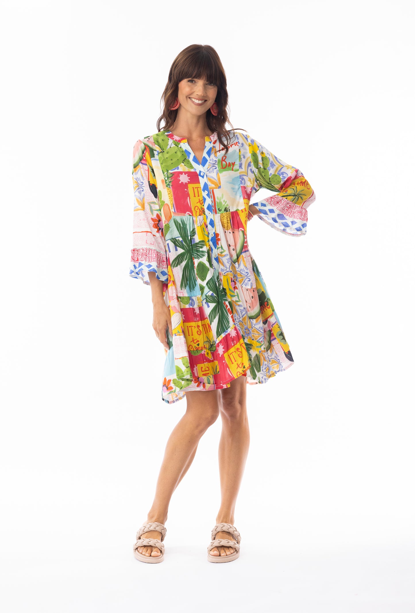 Erica Short Loose Sleeve Dress