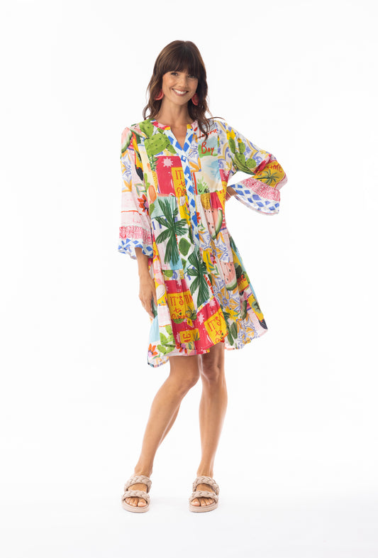 Erica Short Loose Sleeve Dress
