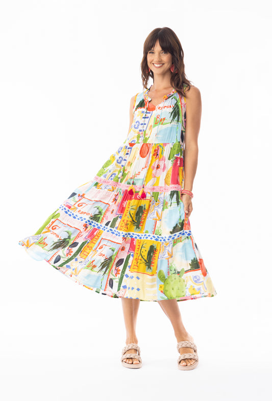 Erica Sleeveless Tiered Dress