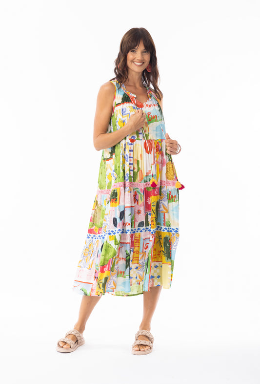 Erica Sleeveless Tiered Dress