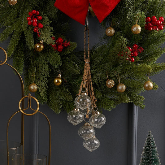 RL - INDUS GLASS IRRIDIUM BALL DECORATIONS