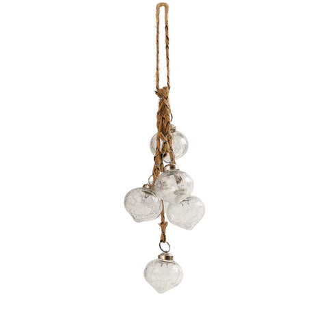 RL - INDUS GLASS IRRIDIUM BALL DECORATIONS