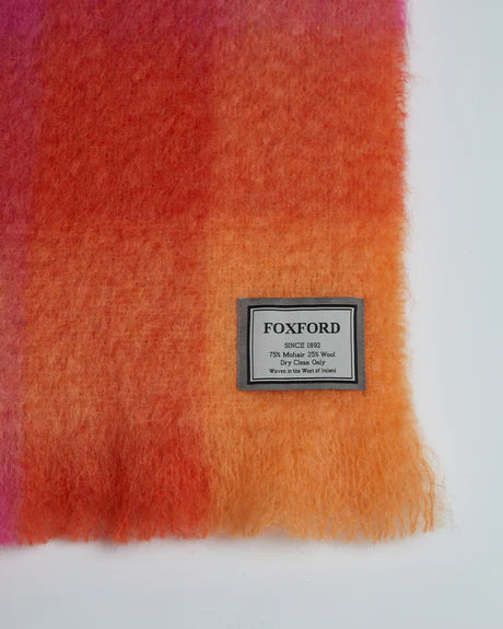 FOXFORD - COLOUR BLOCK MOHAIR THROW