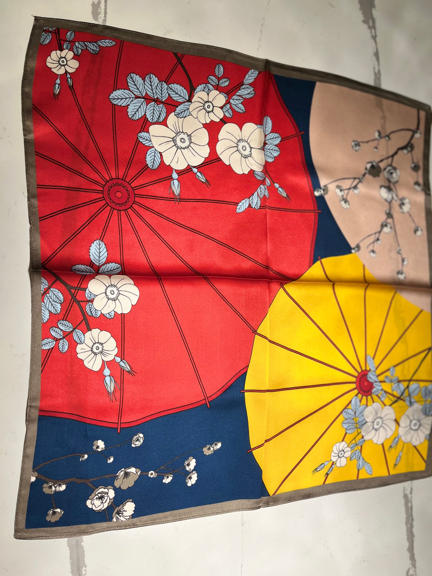 Asian Blossom Inspired Bold Scarf