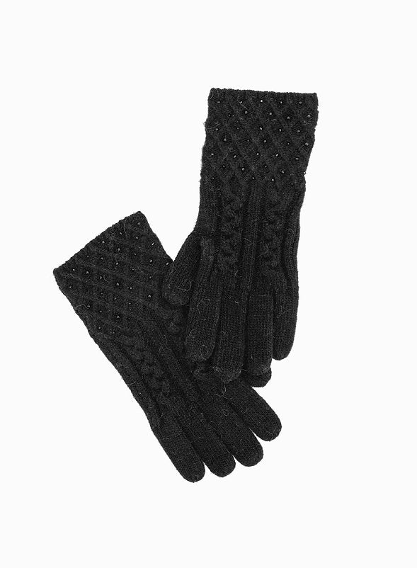 MM - CABLE KNIT SPARKLE GLOVE
