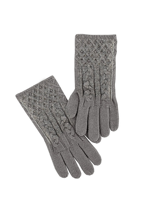 MM - CABLE KNIT SPARKLE GLOVE