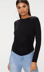 Load image into Gallery viewer, SYMPLI - GLANCE LONG SLEEVE RUCHED TOP
