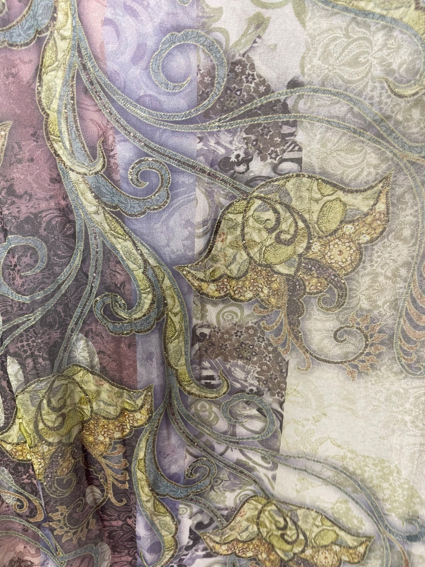 SILK MAXI KAFTAN FLORAL/PAISLEY