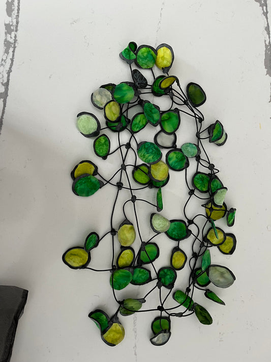 Batik Fabric & Rubber Necklace