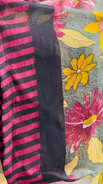 Load image into Gallery viewer, sariKNOTsari  Cotoneaster Sheer Avatar Pure Silk Long Tunic with Side Ties
