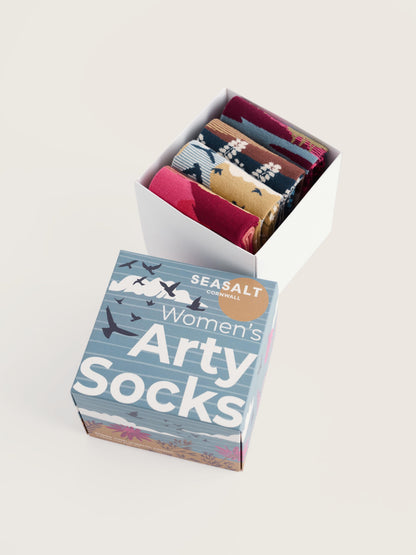 Giftbox of 4 Women's Arty Socks