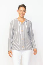 Load image into Gallery viewer, HABITAT - STRIPE FRENCH TERRY HOODIE
