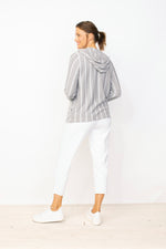 Load image into Gallery viewer, HABITAT - STRIPE FRENCH TERRY HOODIE
