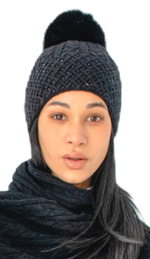 Load image into Gallery viewer, MM - CABLE KNIT SPARKLE HAT
