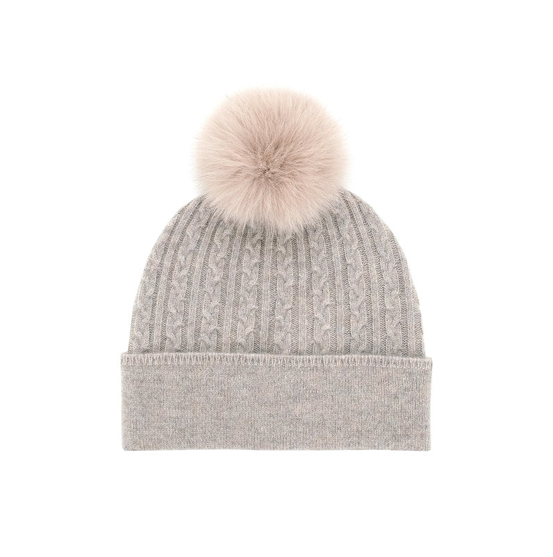 Cable Knit Hat Plain Cuff - Suttles & Seawinds