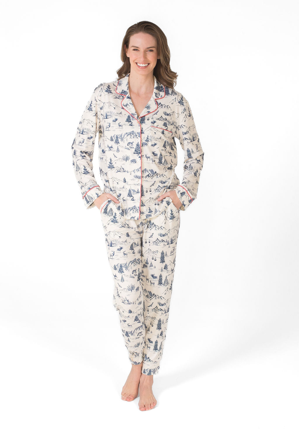 LATTE LOVE - NOTCH COLLAR PAJAMA SET
