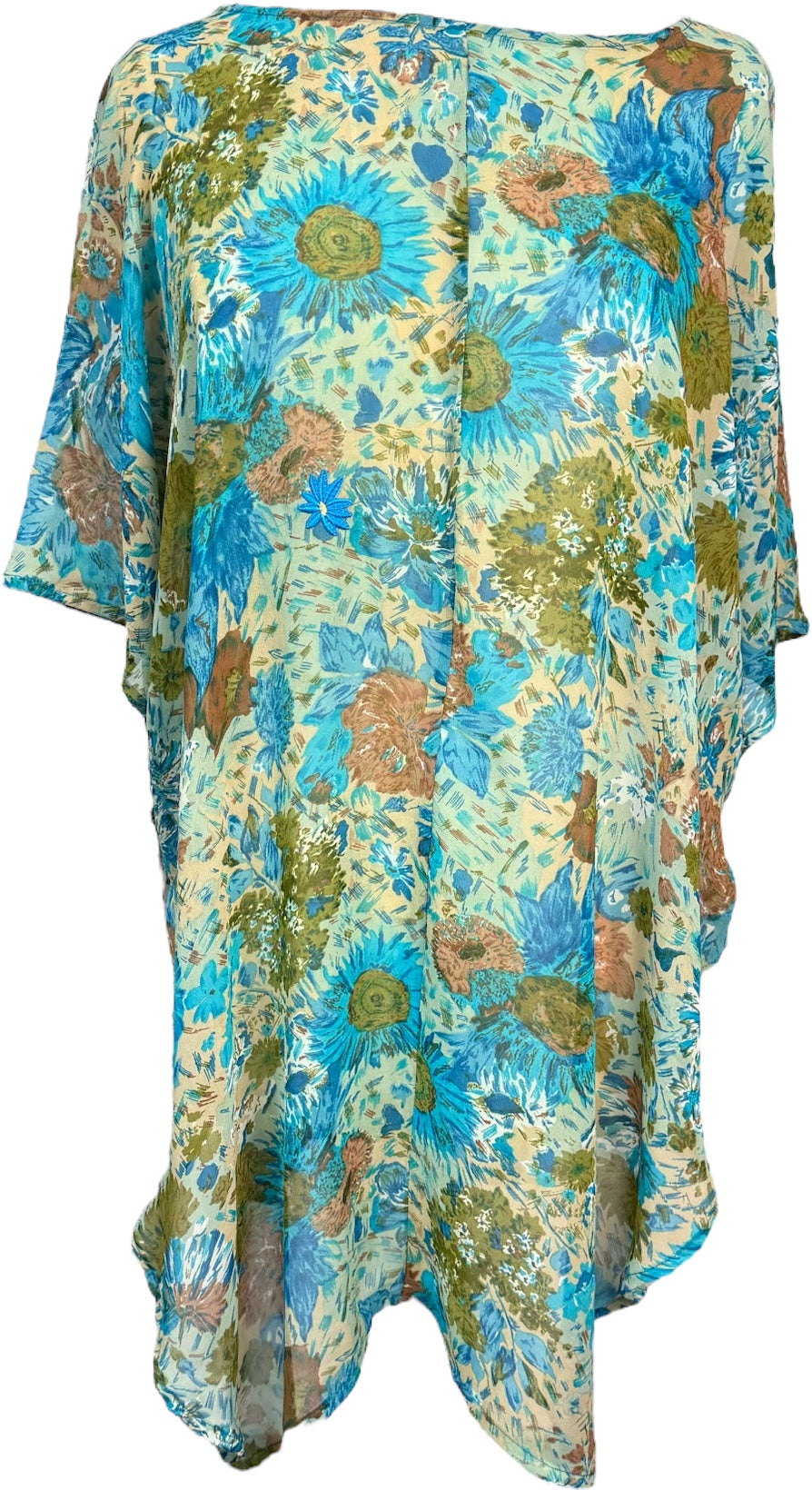 sariKNOTsari  PRG6844 Sheer Avatar Pure Silk Waterfall Top